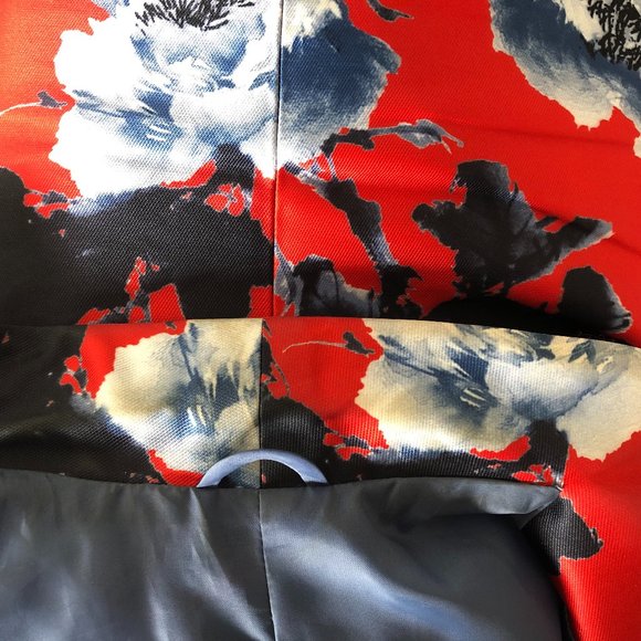 Yaly Couture Size 12 Red Floral Jacket - Picture 8 of 8